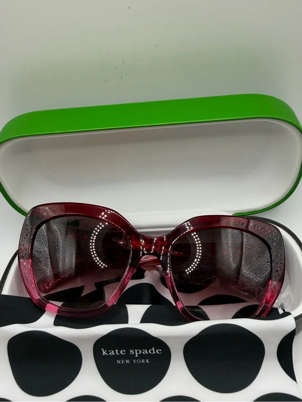 kate spade Burgundy Gradient Oversized Sunglasses